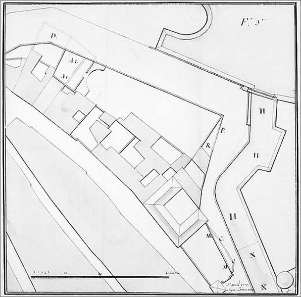 Situation de l'hôtel en 1778.