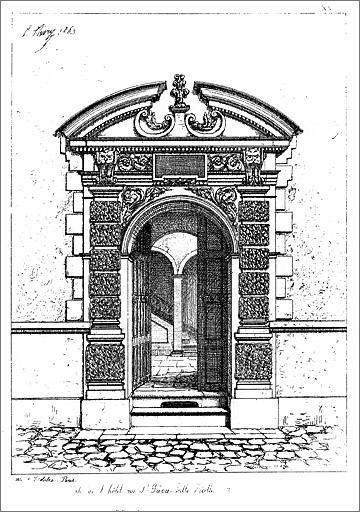 Porte piétonne : ensemble face.