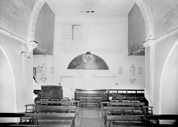 Chapelle. Nef. Vaisseau central : ensemble vers l'ouest.