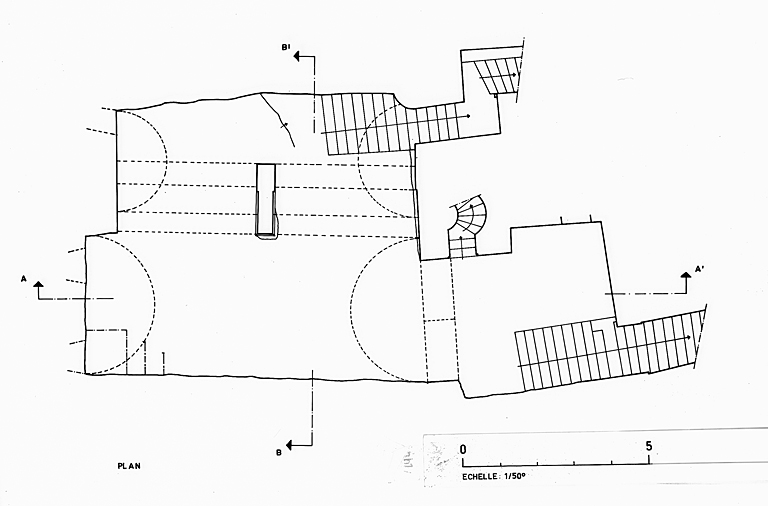 Corps principal : plan de la cave