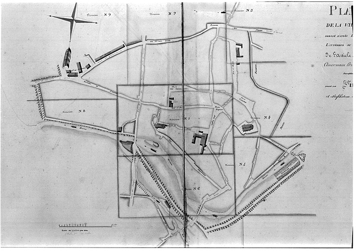 Plan d'alignement de 1829 : assemblage.