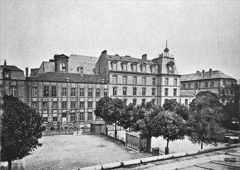 Elévation de la façade du collège, avant 1932.