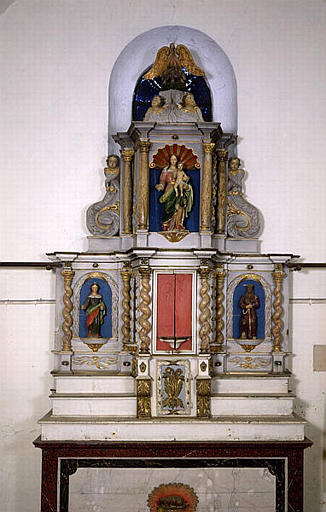 Autel, 3 gradins d'autel, 2 tabernacles et exposition (maître-autel)