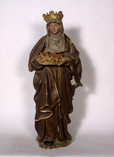 Statuette : sainte Elisabeth de Hongrie