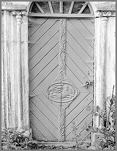 Ferme, porte piétonne, détail du ventail.