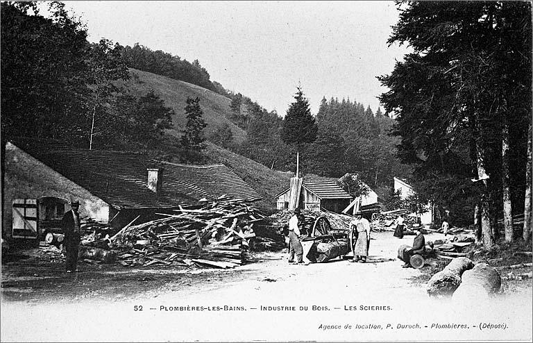Scierie dans les environs de Plombières-les-Bains.