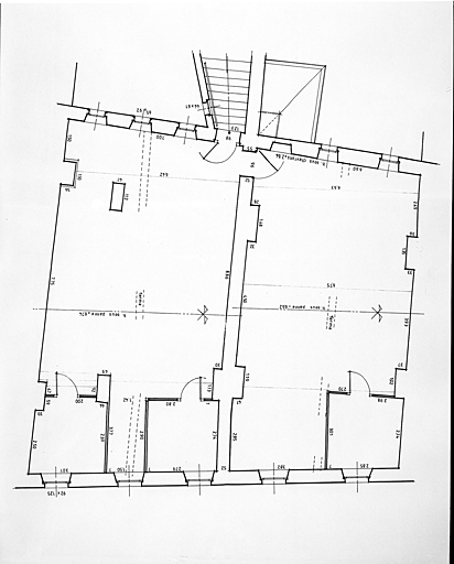 Bâtiment antérieur. Plan du comble.