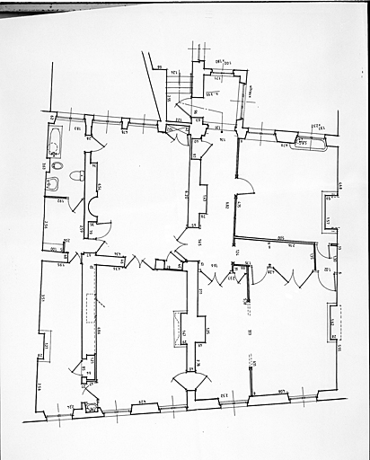 Bâtiment antérieur. Plan du 1er étage.