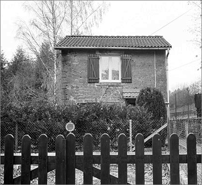 Maison de manouvrier, élévation antérieure, ensemble face.