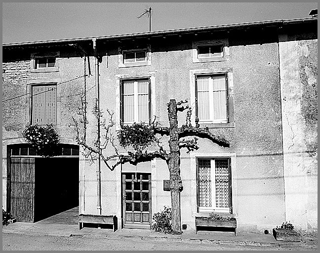 Ferme, élévation antérieure, ensemble trois quarts droit.