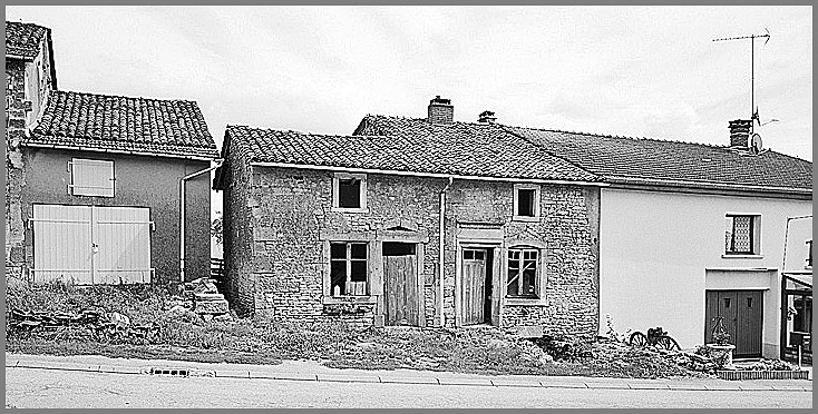 Maisons de manouvrier, élévation antérieure, ensemble face.