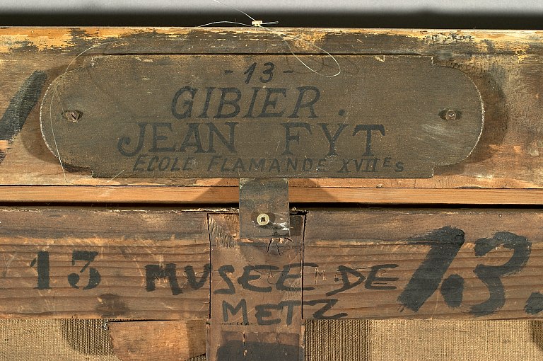 Détail du cartel au revers.