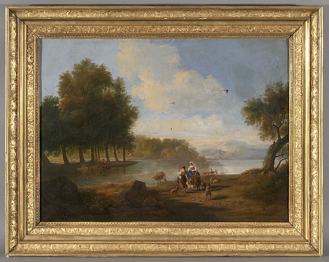 Paire de tableaux n° 12 : paysages champêtres