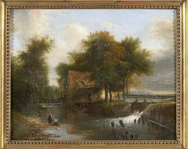 Tableau n° 22 : paysage avec moulin dit 'moulin des prés'