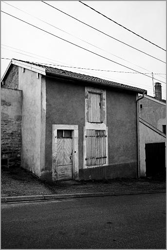 Maisons de manouvrier, élévation antérieure, ensemble trois quarts gauche.
