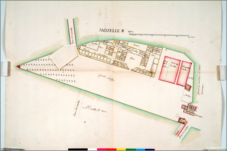 Premier projet d'hôtel de l'Intendance (sans titre, sans date.) : plan (sans retombe).