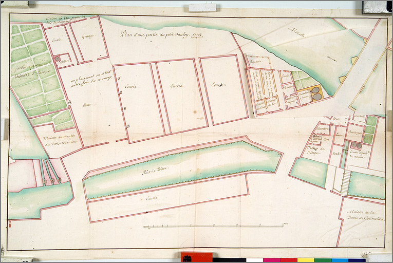 'Plan d'une partie du petit Saulcy' (1735), projet (retombe).