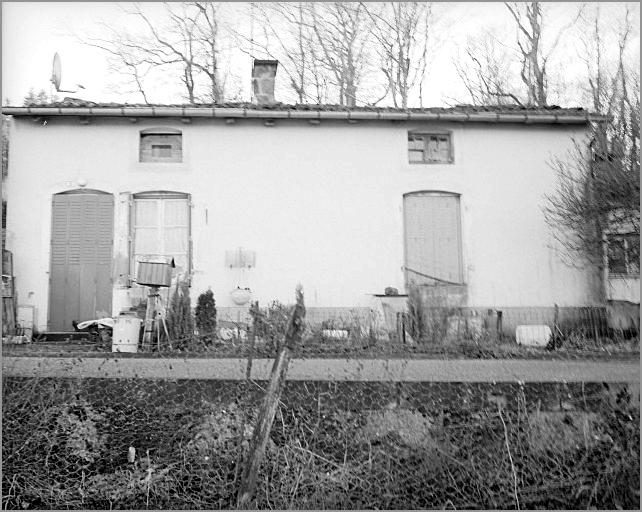 Maison de manouvrier, élévation antérieure, ensemble face.