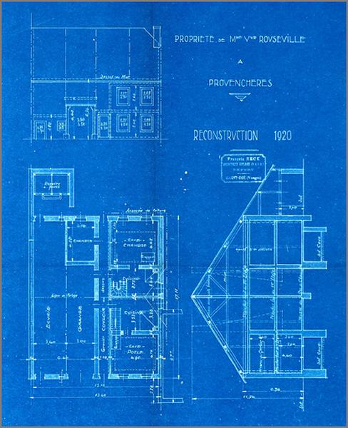 Plan, coupe et élévation.