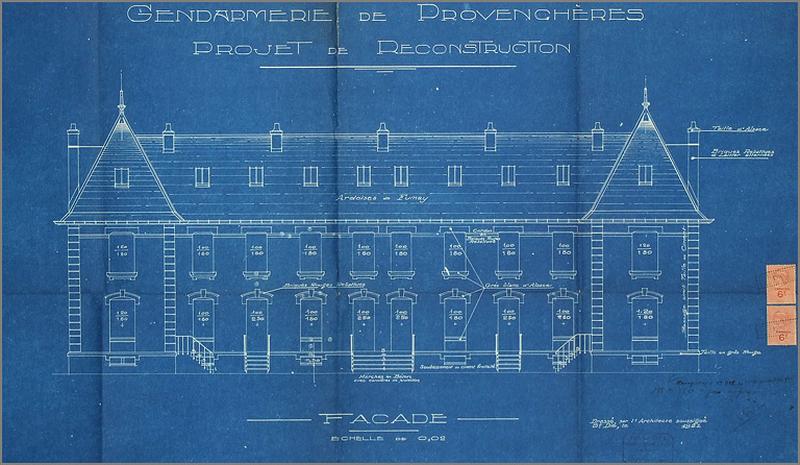 Reconstruction, élévation antérieure.