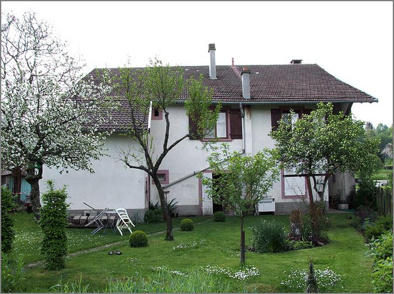 Ferme, élévation postérieure, vue rapprochée.