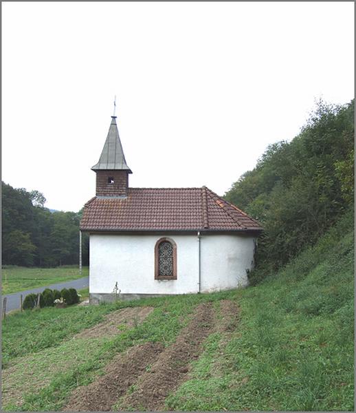 Lusse, les Trois-Maisons, chapelle Saint-Nicolas. élévation latérale droite.
