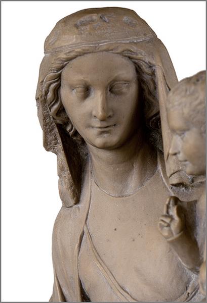 Détail du visage de la Vierge.
