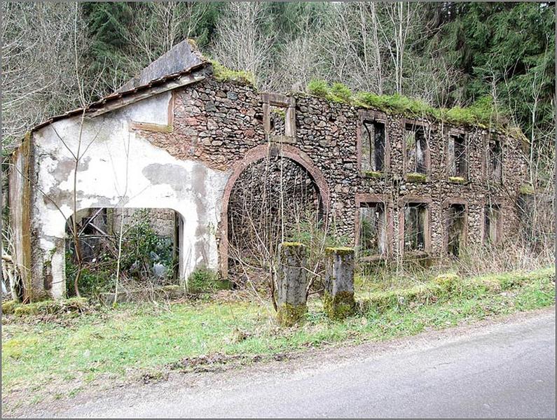 Ruine de l'ancien moulin à grains, élévation.