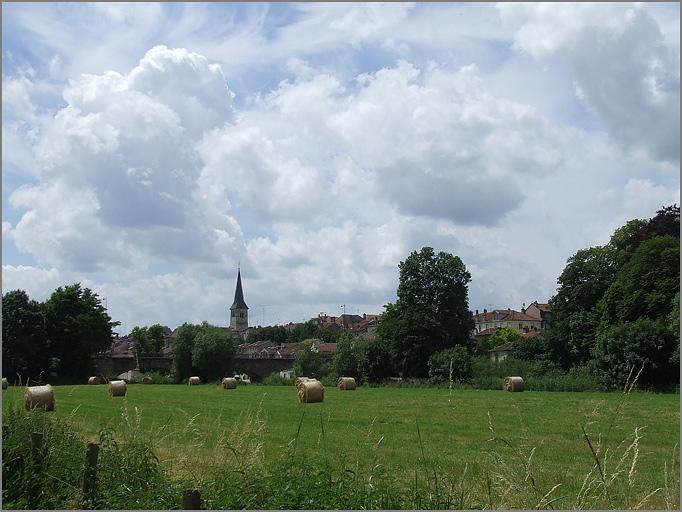 Vue de Mirecourt depuis le Chemin du Breuil.