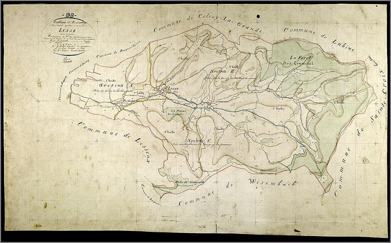 Cadastre de 1838, tableau d'assemblage.
