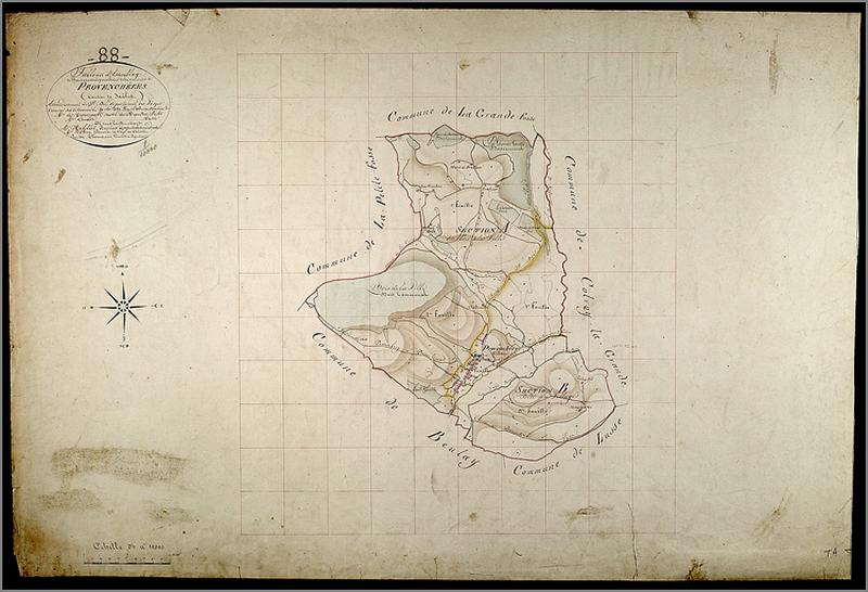 Cadastre de 1837, tableau d'assemblage.