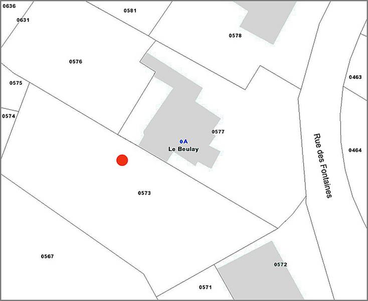 Cadastre actuel : localisation du bâtiment.