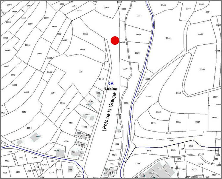 Cadastre actuel : localisation du bâtiment.