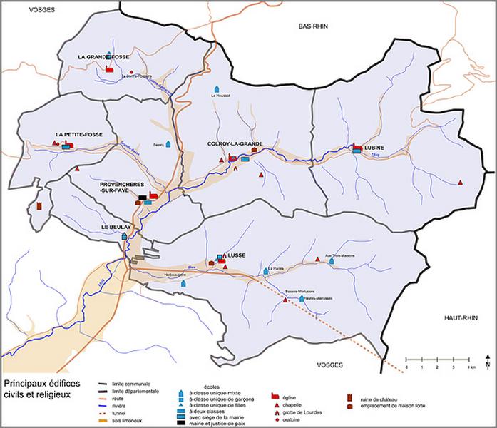 Cartographie de l'architecture religieuse et civile.