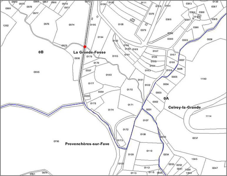 Cadastre actuel : localisation de l'édifice.