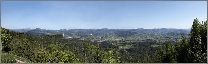 Vue panoramique de la partie ouest du canton depuis l'Ormont.