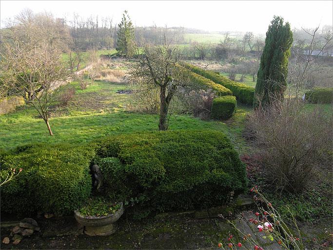 Jardin, vue d'ensemble depuis le 1er étage.