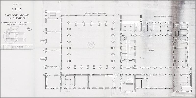 Plan du rez-de-chaussée : état en 1985.