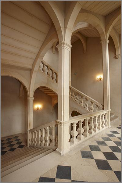 Escalier A dit Saint-Ignace, vue depuis le premier palier.