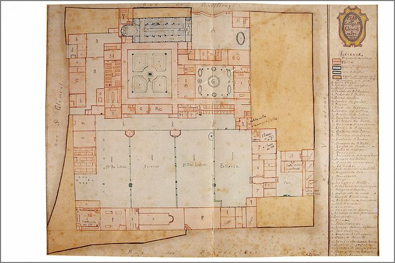 Plan du rez-de-chaussée du collège.