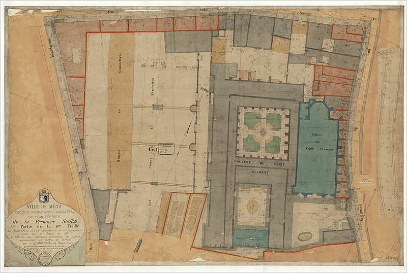 Plan terrier (croquis géométrique cadastral), 1ère section, 6e feuille, 3e partie.