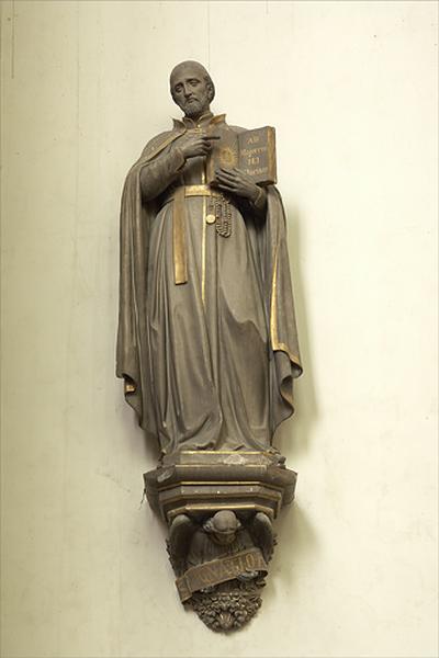 Statue : saint Ignace de Loyola, ensemble face.