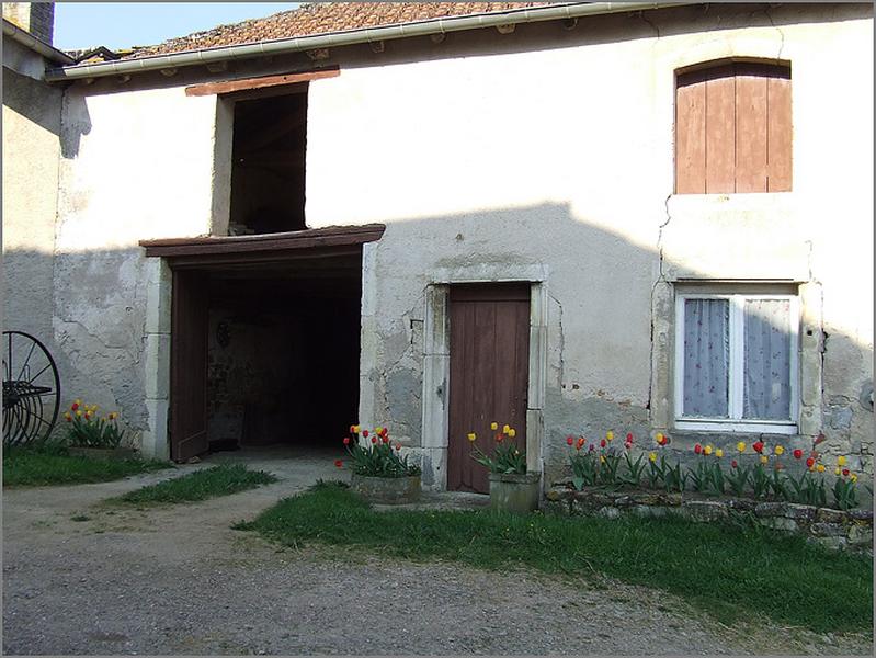 Maison de manouvrier, élévation antérieure, ensemble trois quarts droit