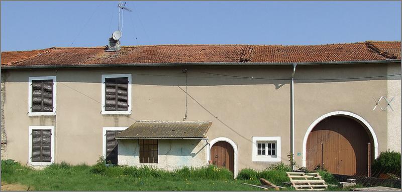 Ferme, élévation antérieure, ensemble face.