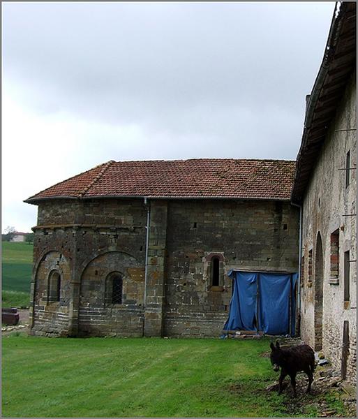 Domaine de Xygney, chapelle et exploitation agricole, élévation postérieure, ensemble trois quarts droit.