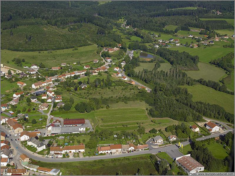 Vue aérienne du nord-est de la commune.