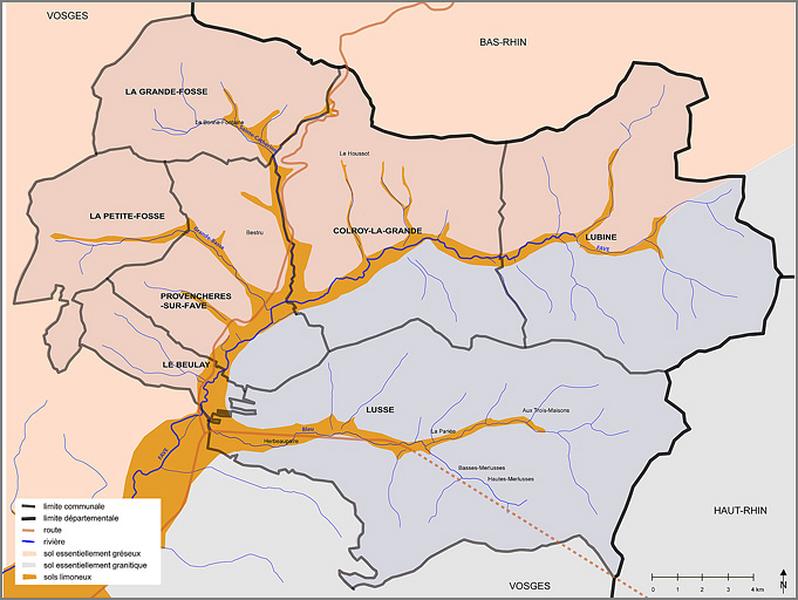 Carte géologique simplifiée.