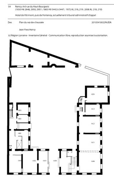 Plan du rez-de-chaussée.