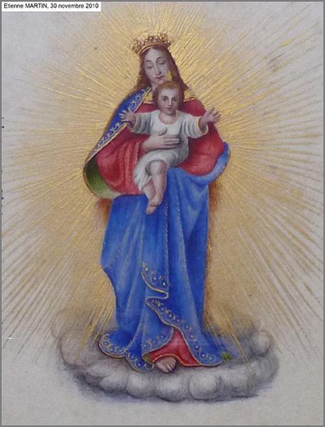 Détail du canon central : Vierge à l'Enfant