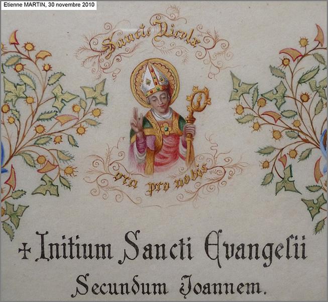 Détail du canon de gauche : Saint Nicolas